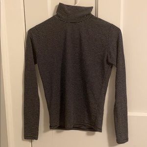 Black and white striped turtle neck